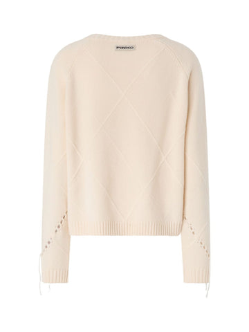 Maglione in lana e cashmere con maxi rombi