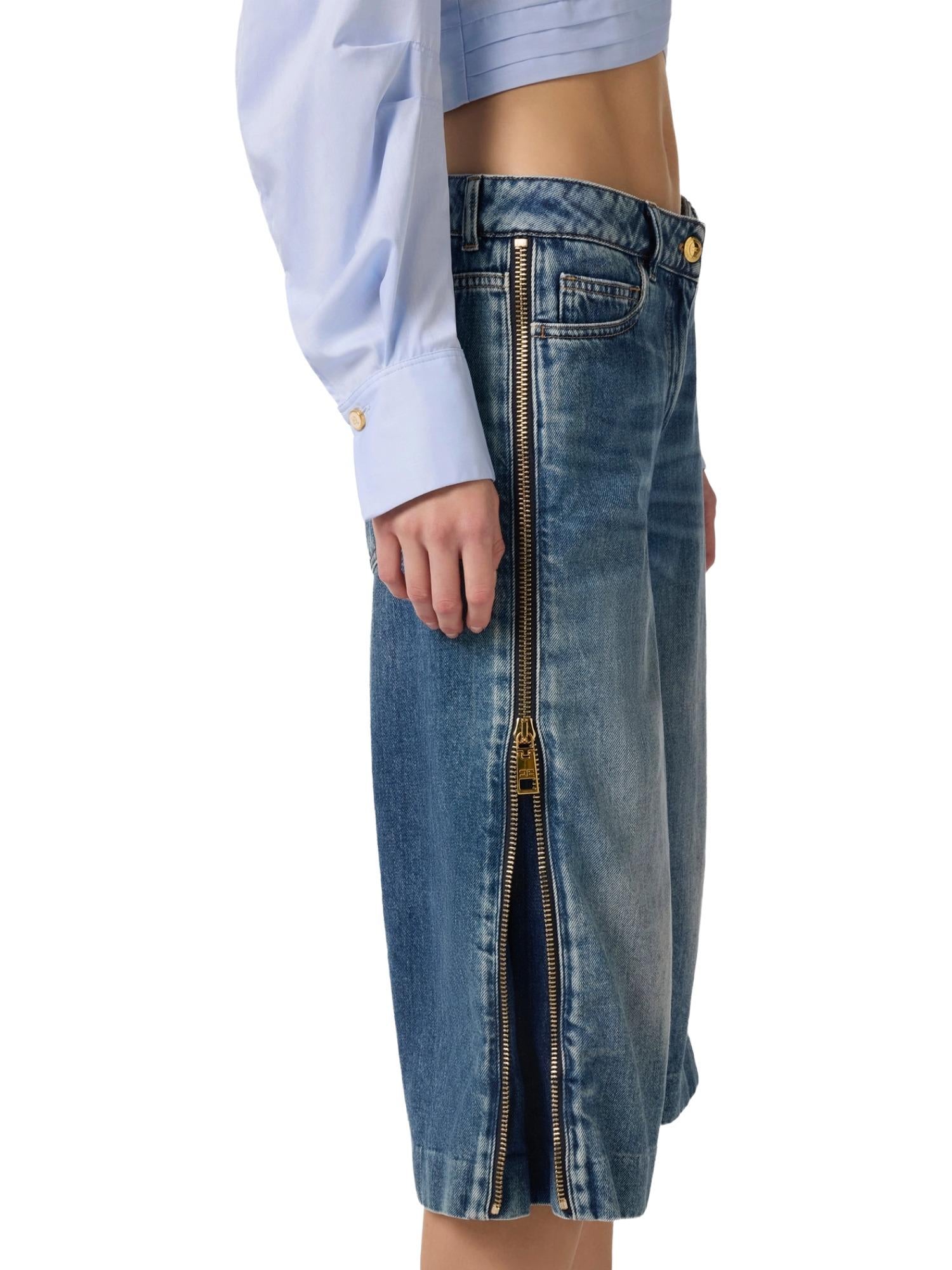 Elisabetta Franchi Shorts di jeans con zip